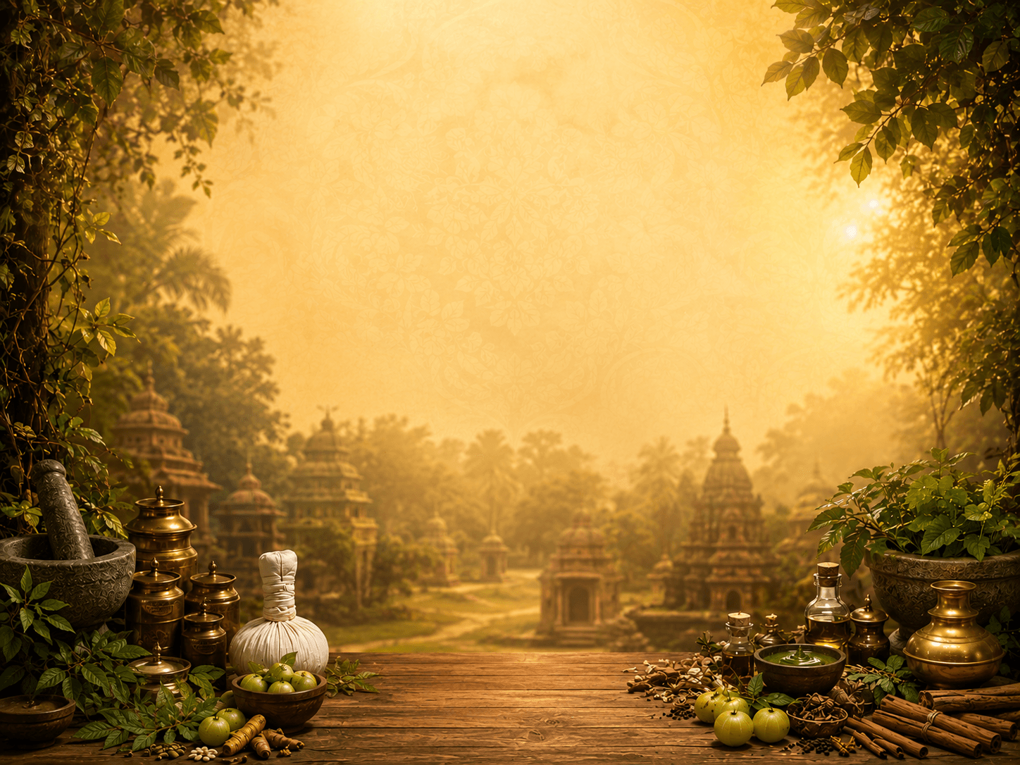 Ayurvedic sanctuary background